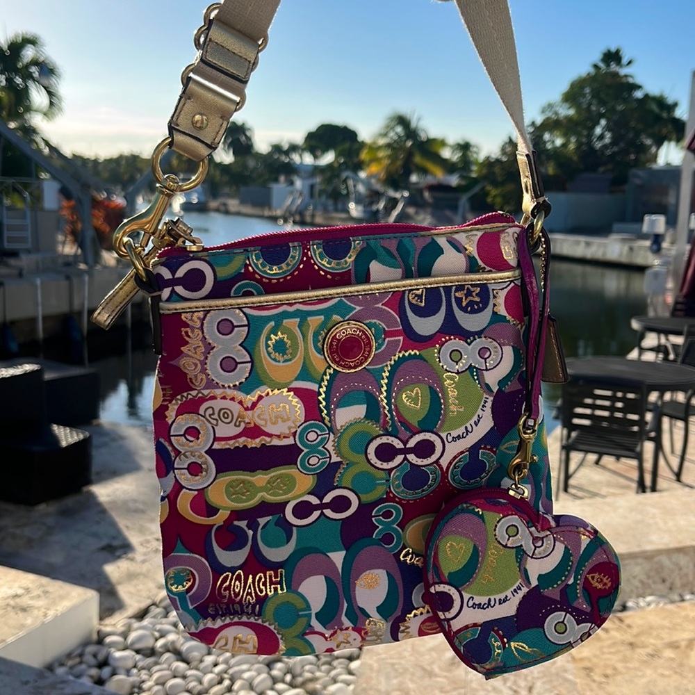 COACH Poppy Graffiti multi-colored crossbody bag